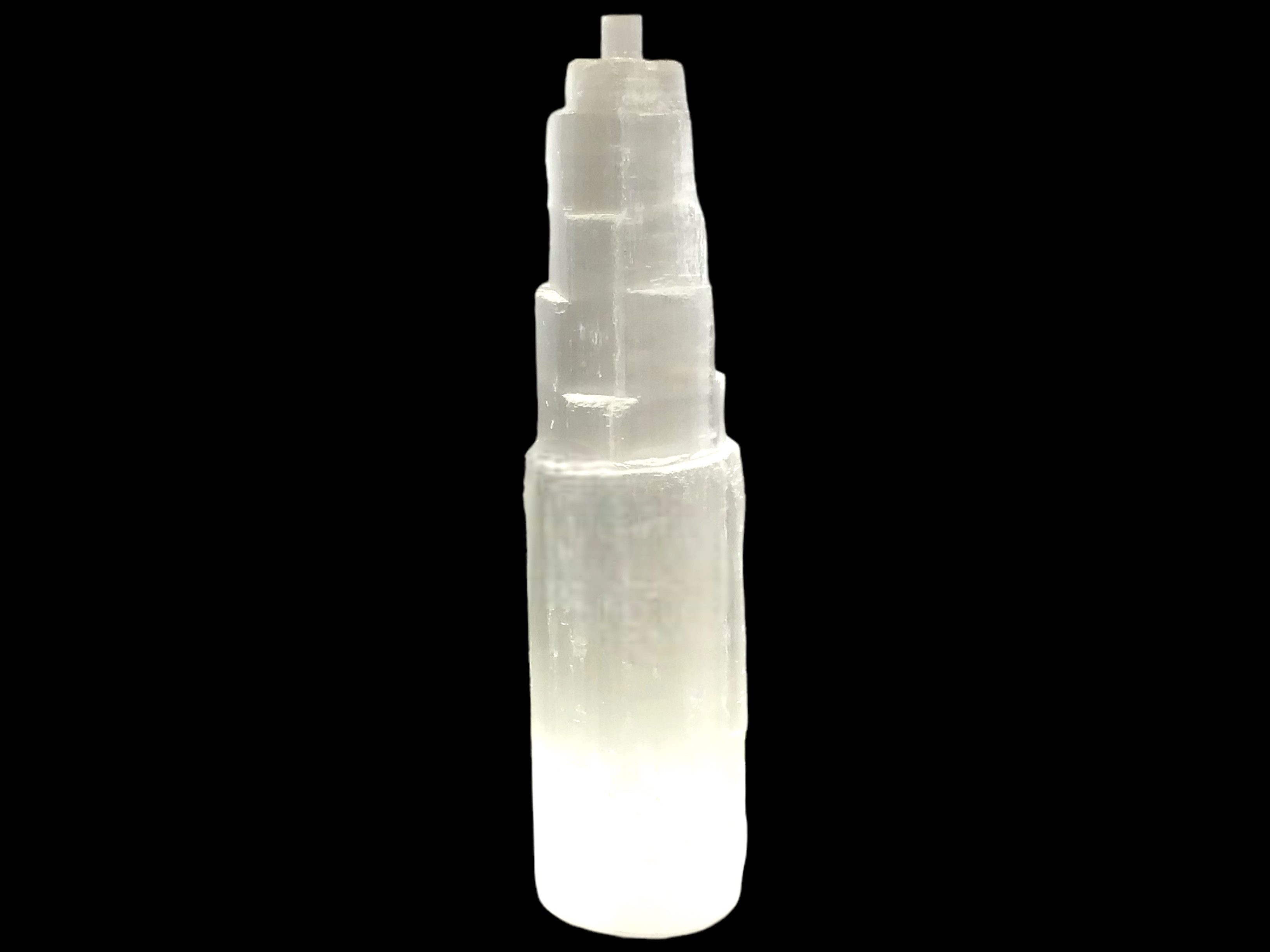 Steinfixx® Dekofigur Großer 20 cm Monolith - Selenittower - naturbelassen, 630 Gr. (ästhetisch wunderschön, 1 St., ein Monolith 20 cm), ein wundervolles Dekorationsobjekt aus der Natur