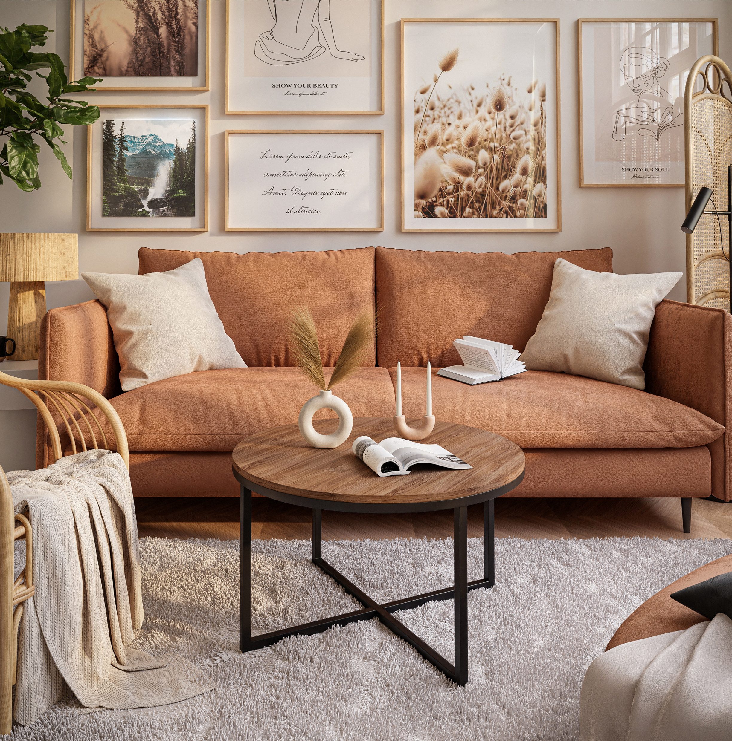 Lookway Couchtisch CIRI-X LOFT (1 Tisch), Durchmesser: ⌀70 cm günstig online kaufen