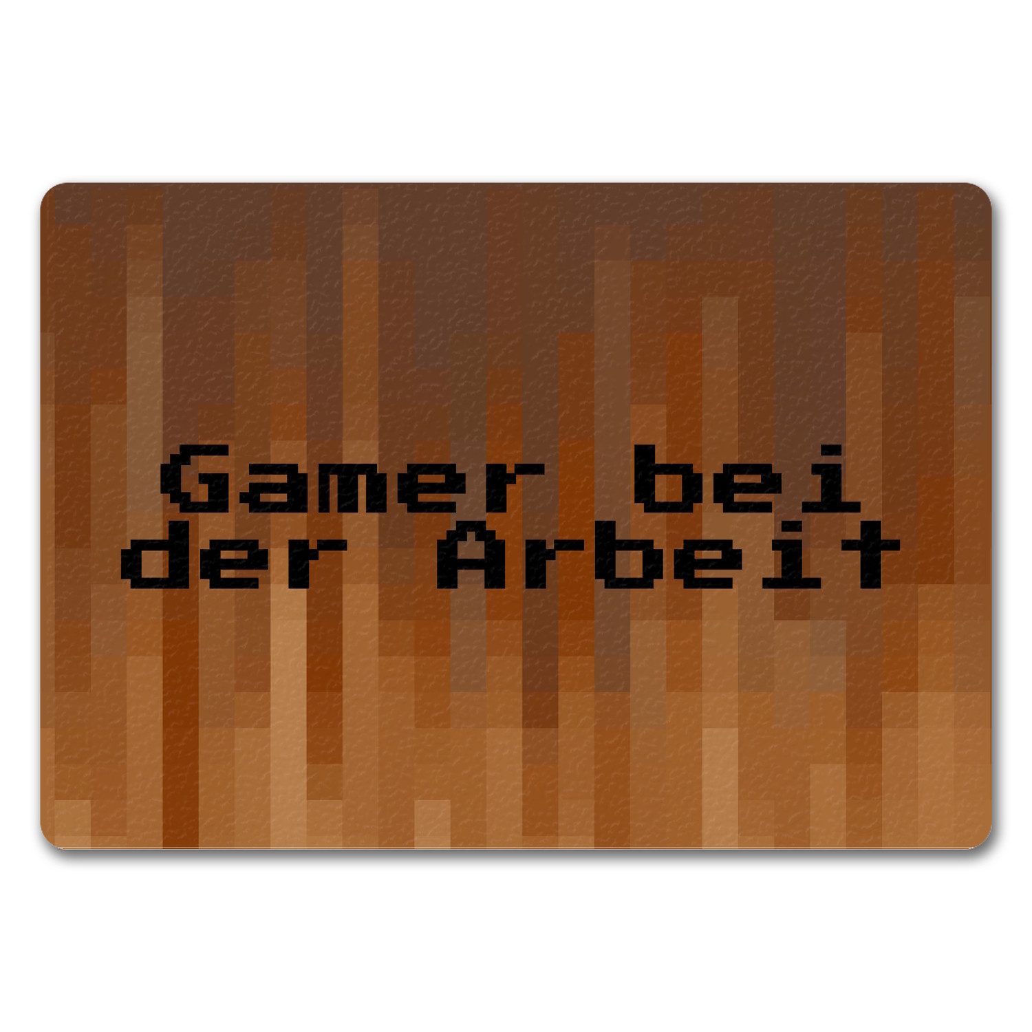 Fußmatte Fußmatte in 35x50 cm ohne Rand mit Pixelmotiv und Spruch: Gamer bei