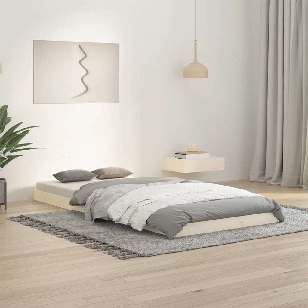 furnicato Bettgestell Massivholzbett Weiß 90x200 cm günstig online kaufen