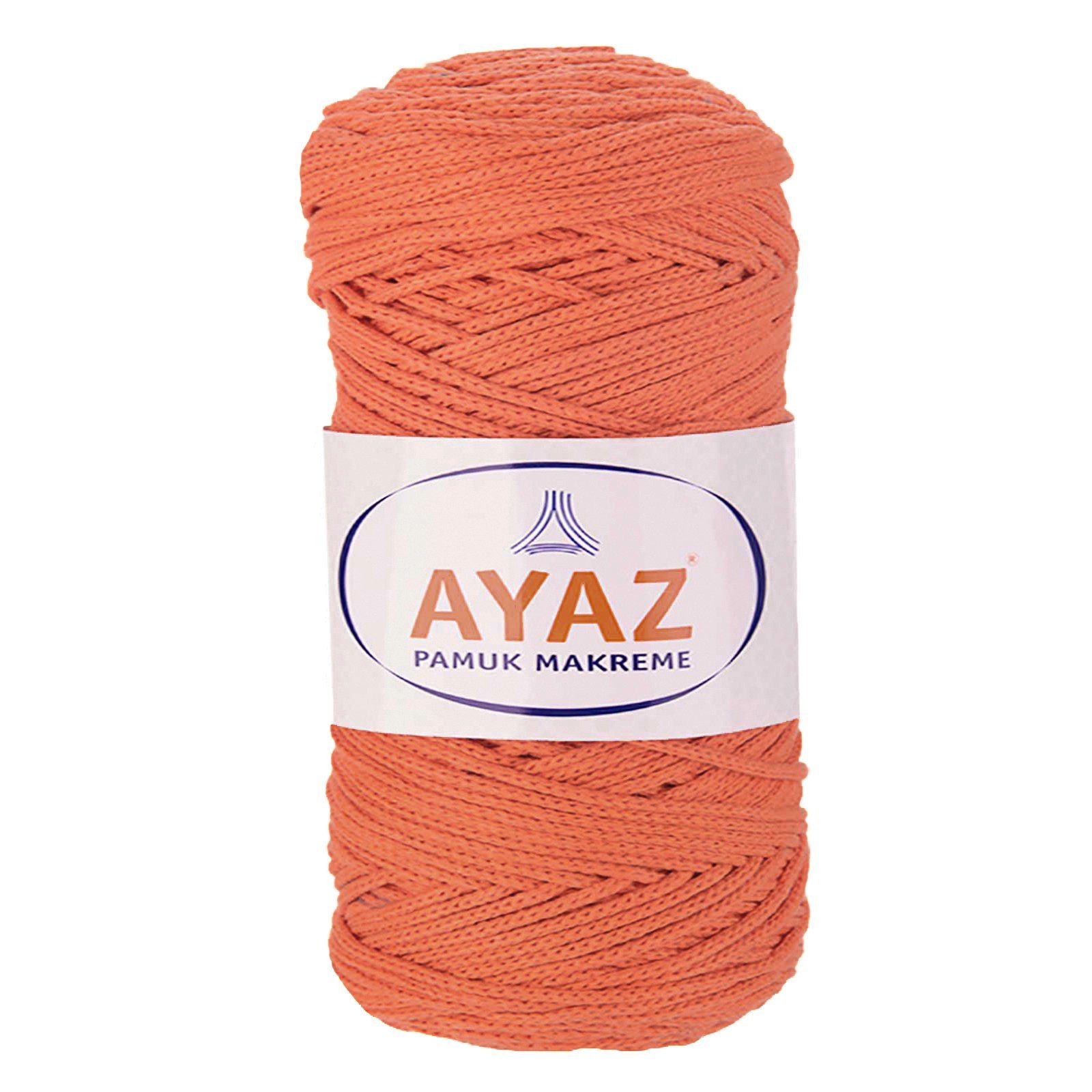 AYAZ 250g Strickgarn Pamuk Makrame Häkelwolle, 150 m, 1979 orange