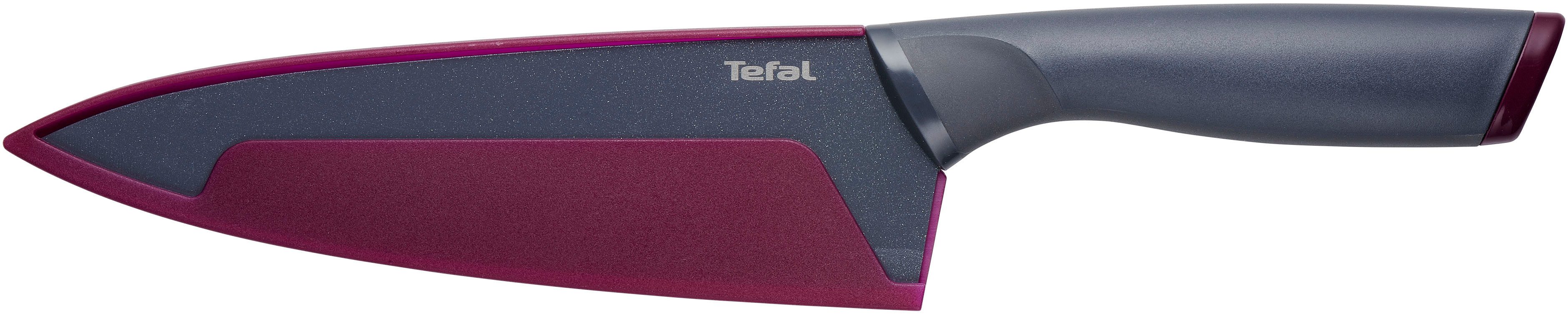 Tefal Kochmesser Fresh Kitchen, 20 cm, Klingen aus rostfreiem Stahl, Titan-Versiegelung, Klingenschutz