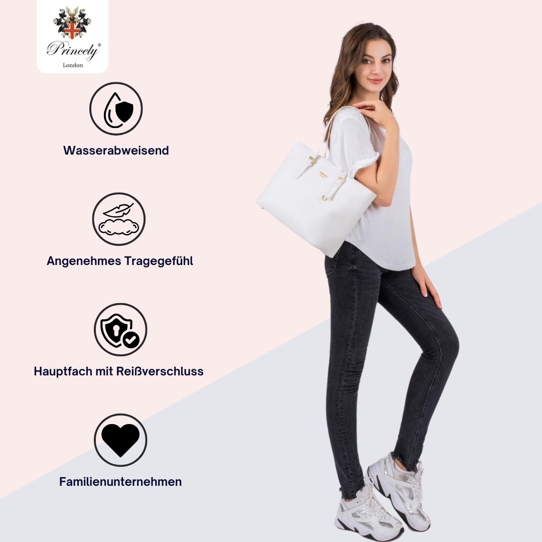 Princely London Shopper Beverly Medium - Geräumiger Shopper mit Reißverschluss