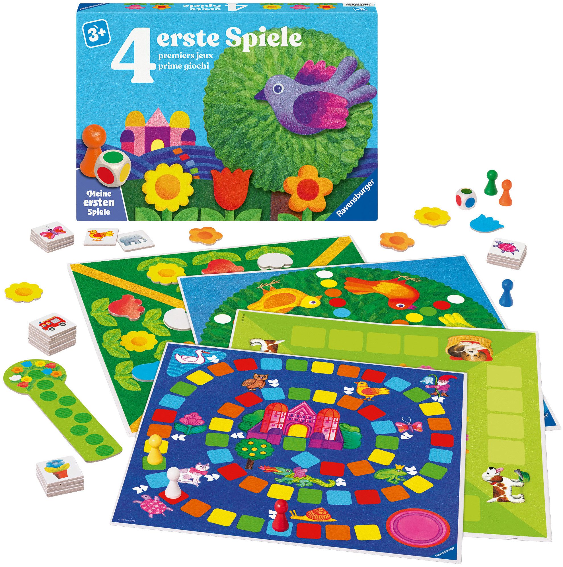 Ravensburger Spiel 4 erste Spiele, Kinderspiel, Made in Europe