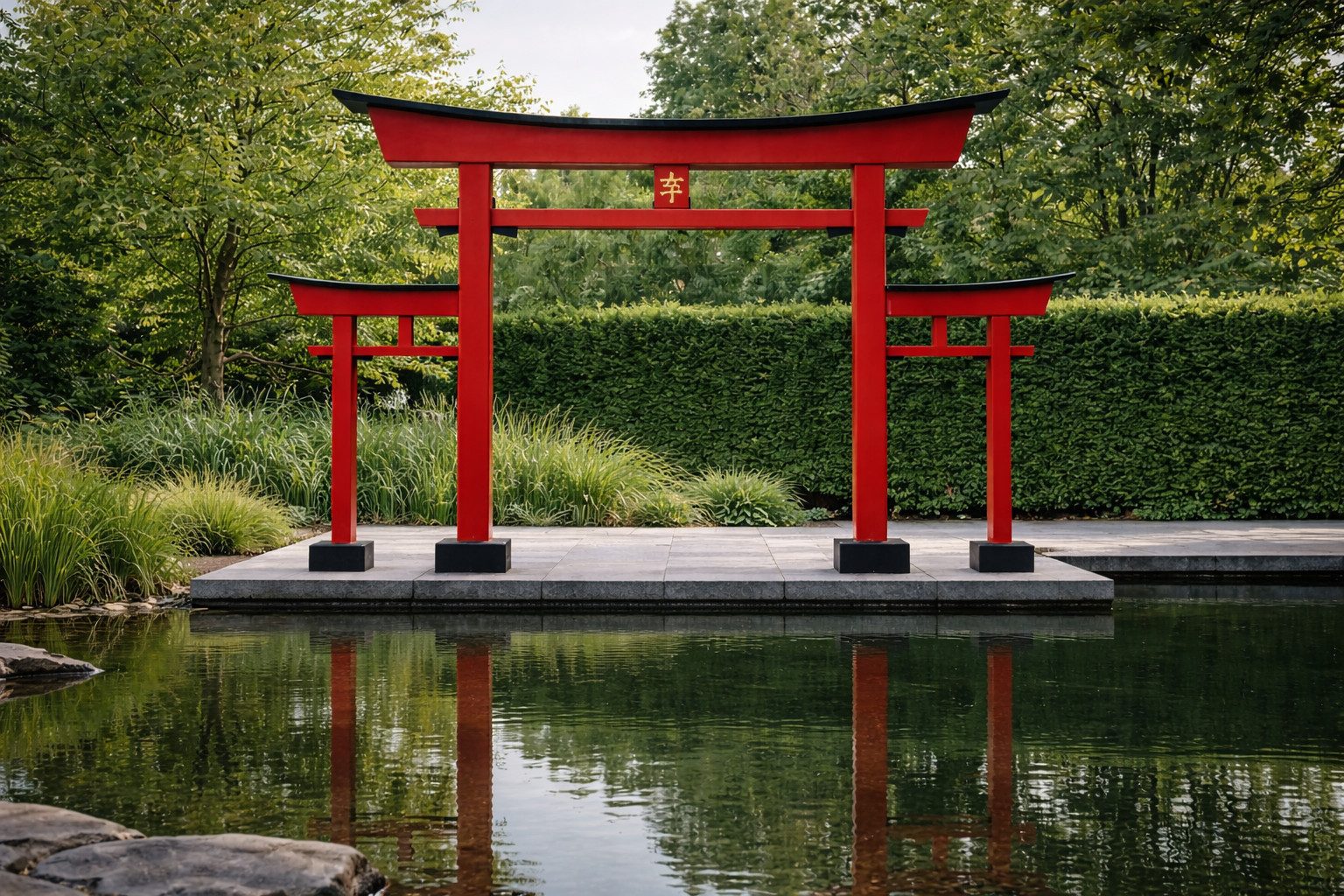 AAF Nommel Gartentor Torii Gate japanisches Miwa Torii Japan Tor Garten Modell 017