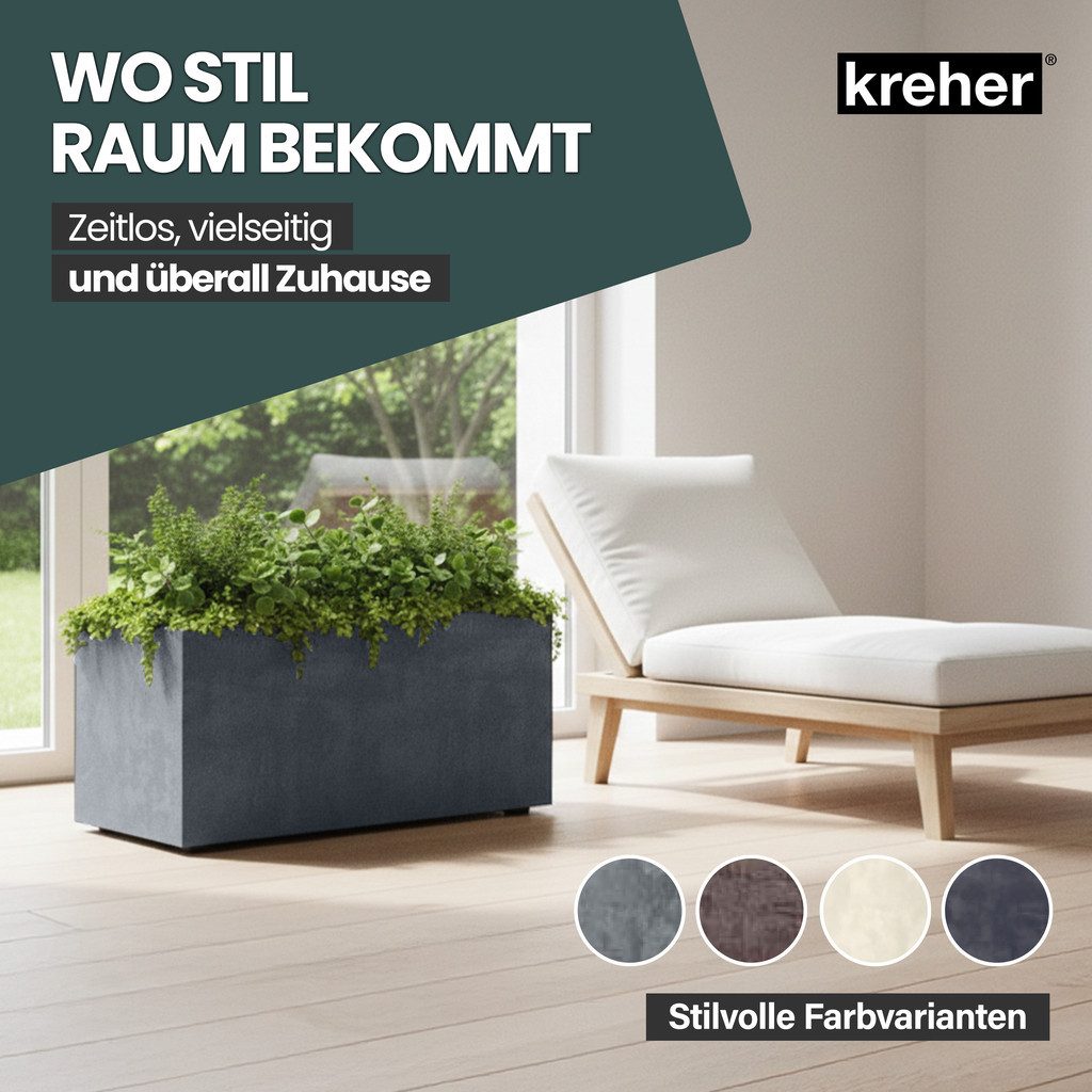 Kreher Blumenkasten Millennium in Naturstein Optik verschiedenen Ausführungen