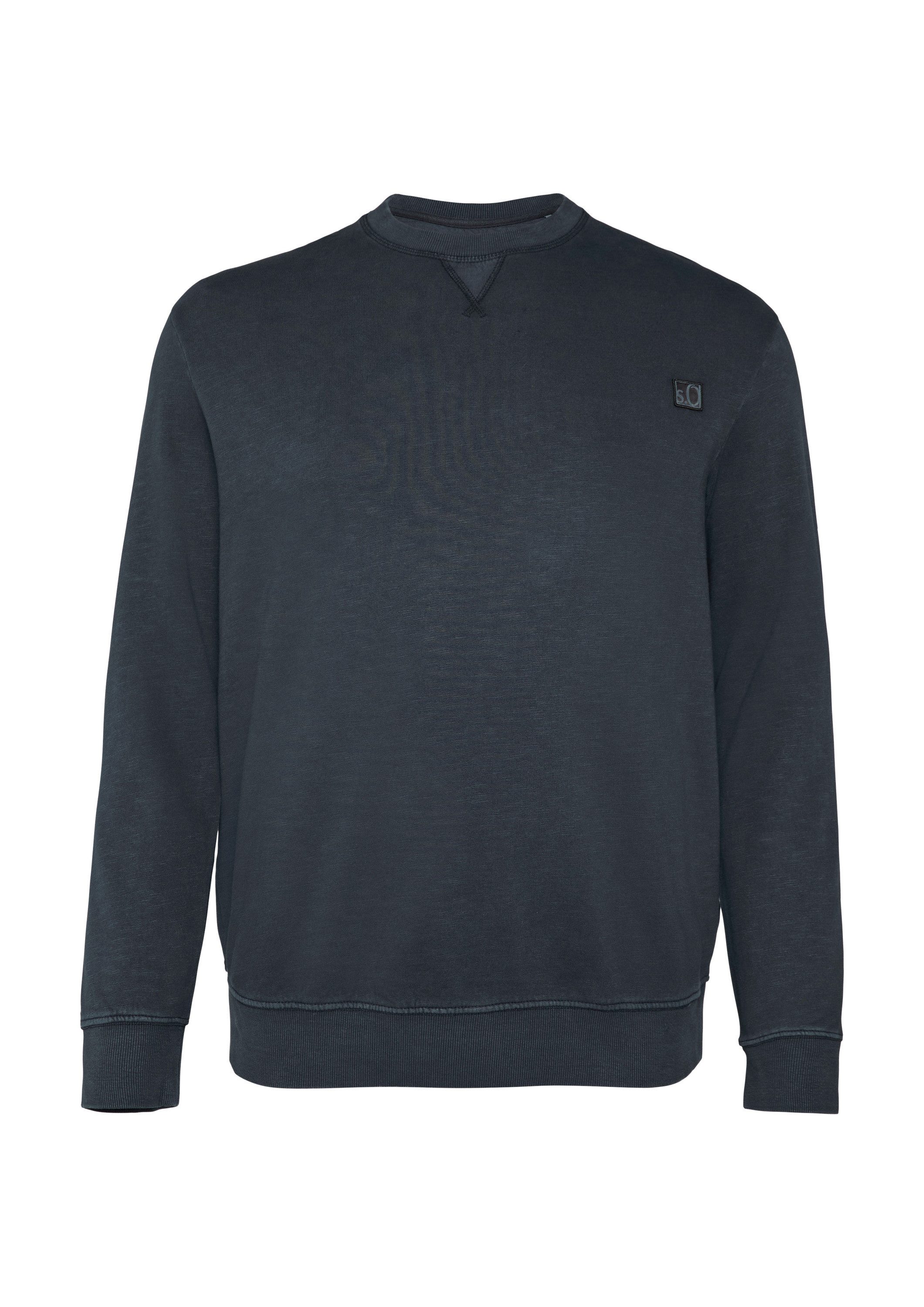 s.Oliver Sweatshirt Sweatshirt Sweatshirt mit Garment Dye und Logo-Detail günstig online kaufen
