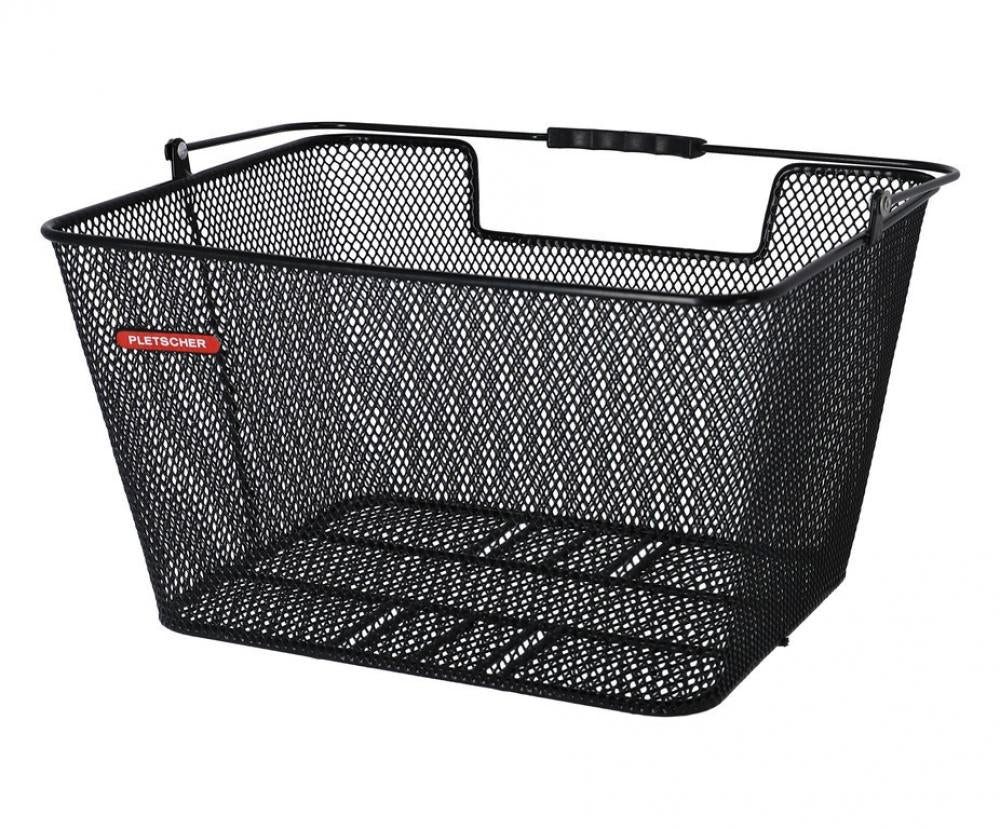 Pletscher Fahrradkorb Pletscher Fahrrad-Hinterradkorb schwarz 40x31x22cm, feinmaschig, ohne
