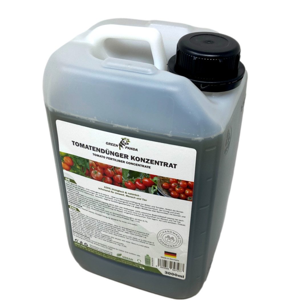 GreenPanda Tomatendünger Bio Calciumdünger für Tomaten - Verbessert Ernte & Geschmack!, Kanister, 1-St., 3 Liter Pflanzenstärkungsmittel!