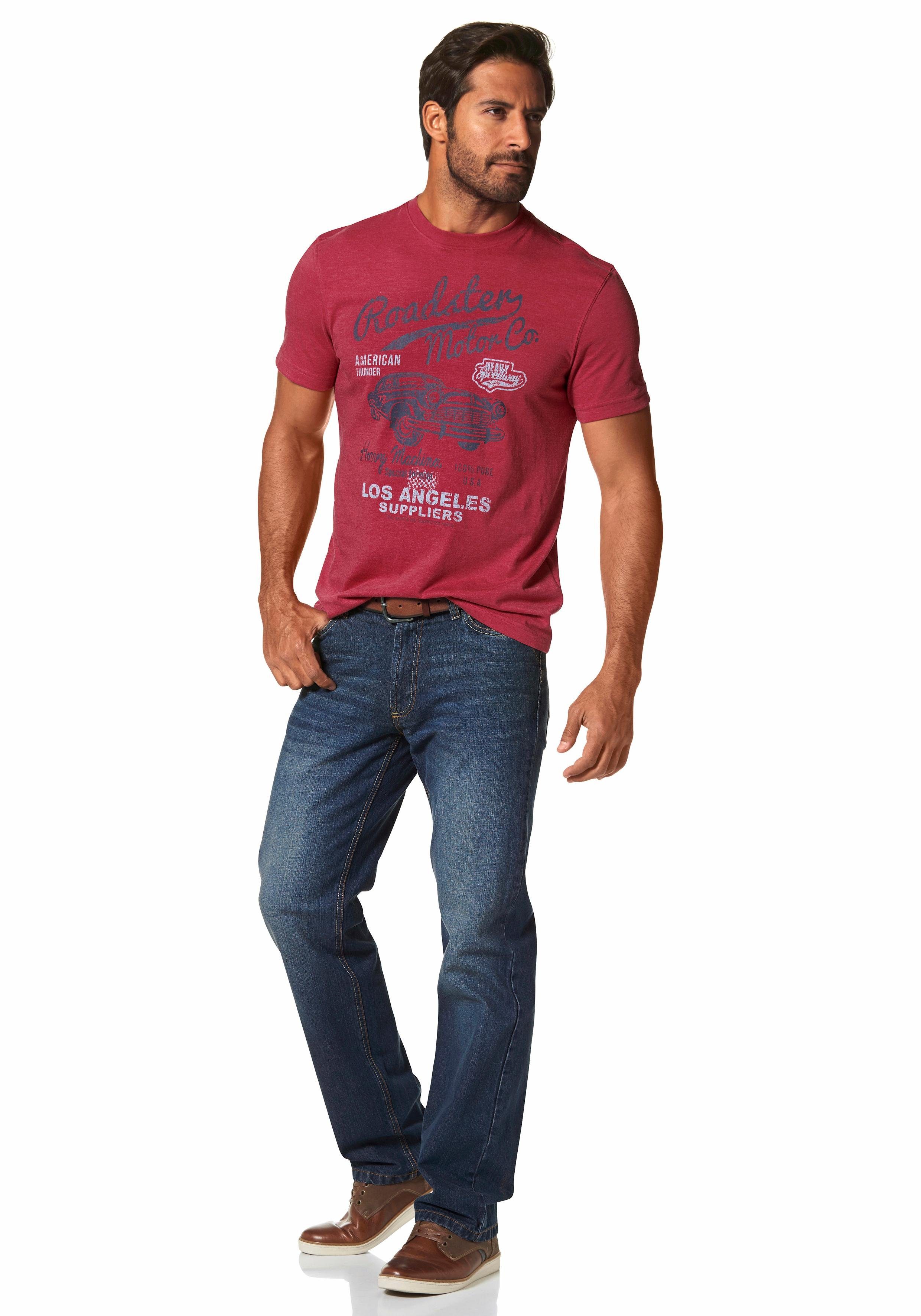 Arizona T-Shirt Kurzarm, melierte Optik, Rundhals, aus Baumwollmischung