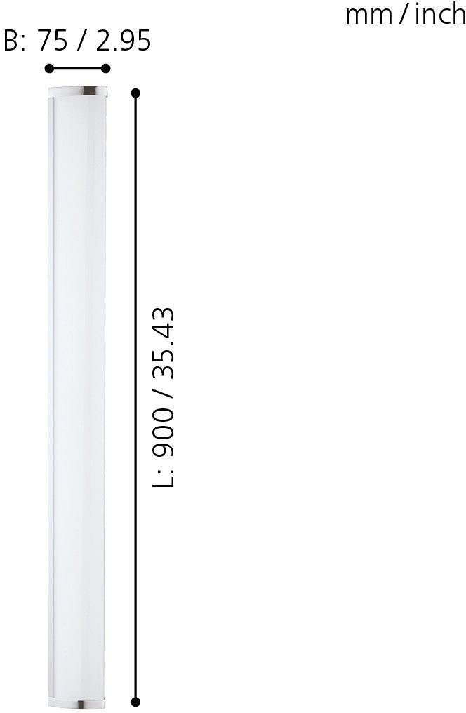 EGLO LED Wandleuchte GITA Warmweiß LED 2, fest integriert