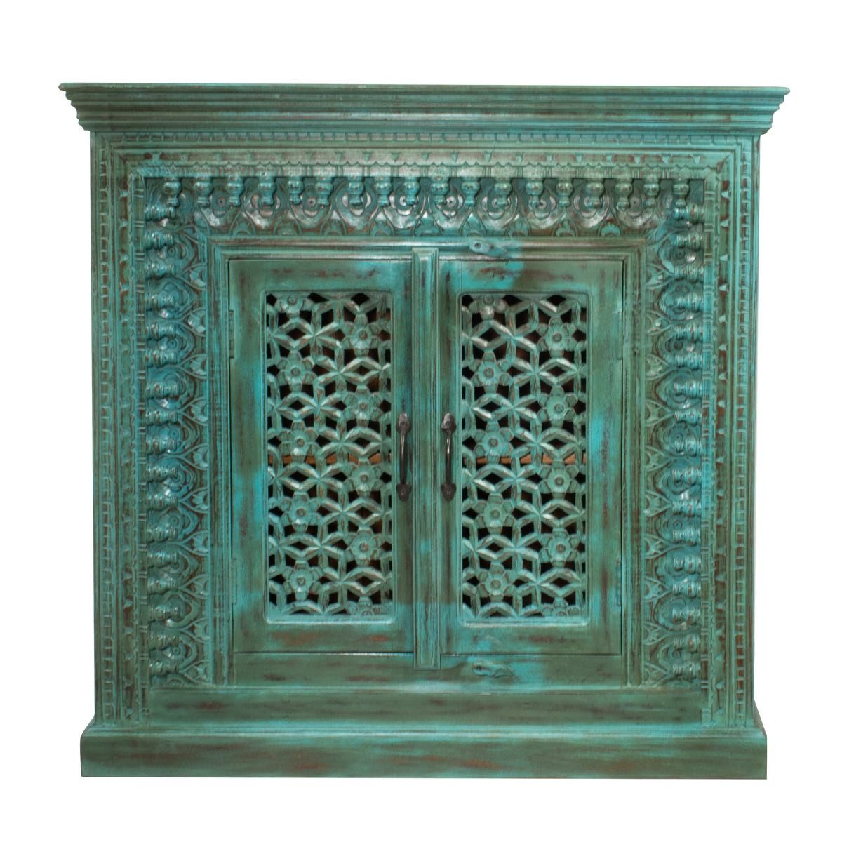 Oriental Galerie Unterschrank Antik Design Sideboard Rena Indien 100 cm Kommode, Echtholz, Shabby Chic
