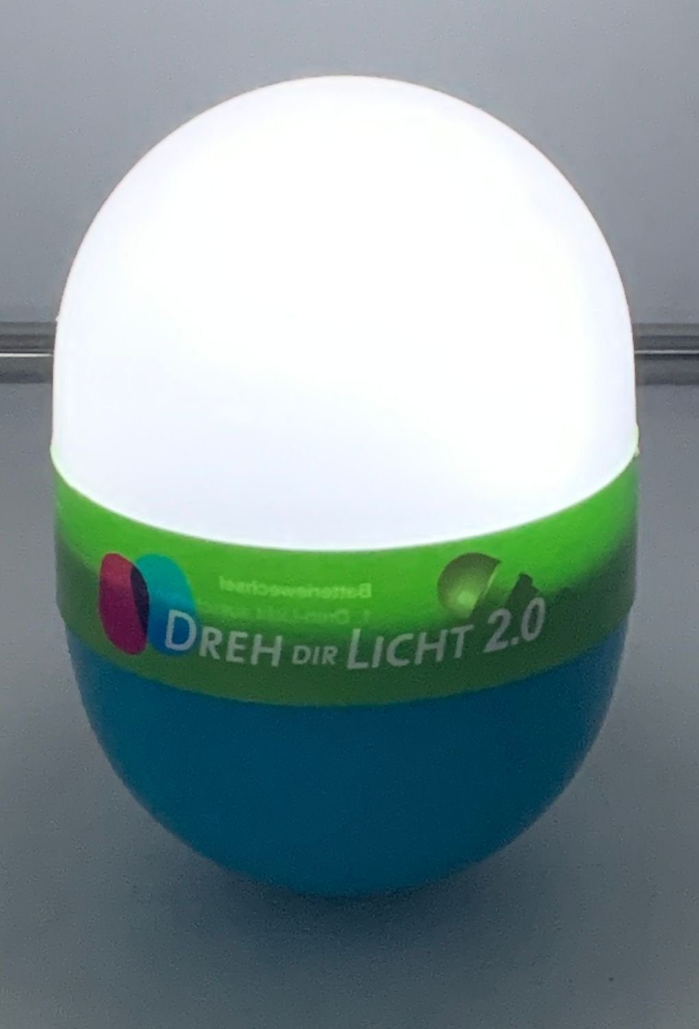 BURI LED Campinglampe Dir Leselam Dreh 2.0 12,5cm Dekolicht Nachtlicht Taschenlampe grün Licht