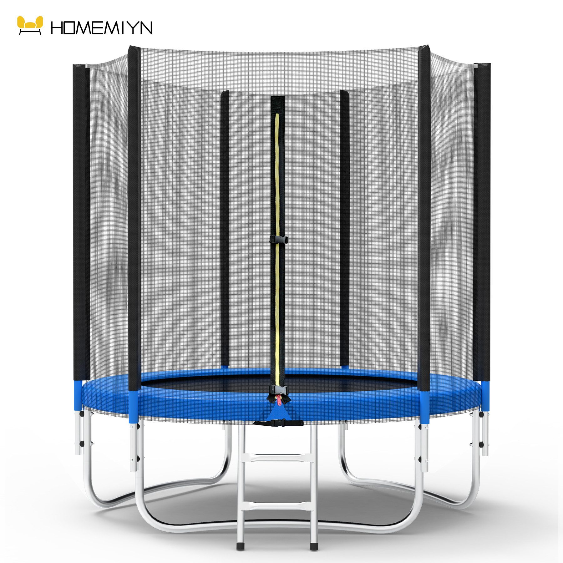 HomeMiYN Gartentrampolin Trampolin Outdoor 183-427cm mit Netz 2025, Schutzrand schwarz,mit sicherheisnetz