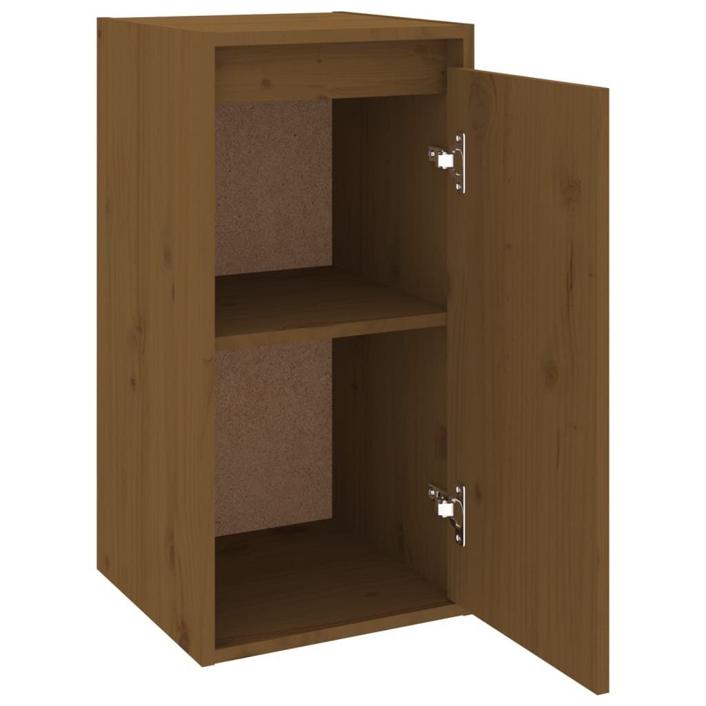 Regal 30x30x60 cm Wandschrank vidaXL Honigbraun Kiefer Schränkchen Massivholz