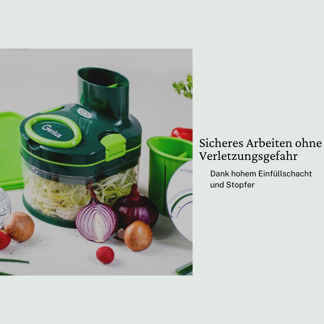 Genius Gemüseschneider Nicer Dicer Pegasus, 10-tlg, Gemüseschneider für schnelles & sicheres Arbeiten