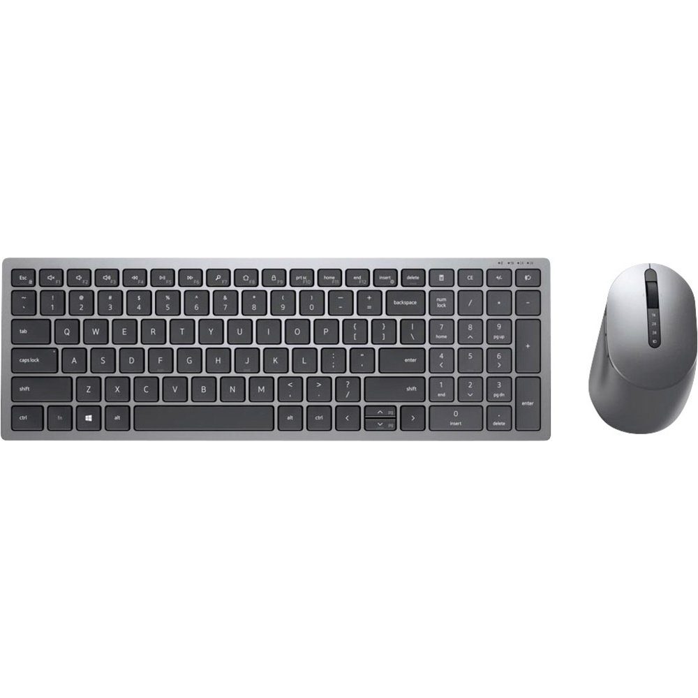 Dell Dell KM7120W Bluetooth®, WLAN Tastatur, Maus-Set Deutsch, QWERTZ Grau Tastatur- und Maus-Set