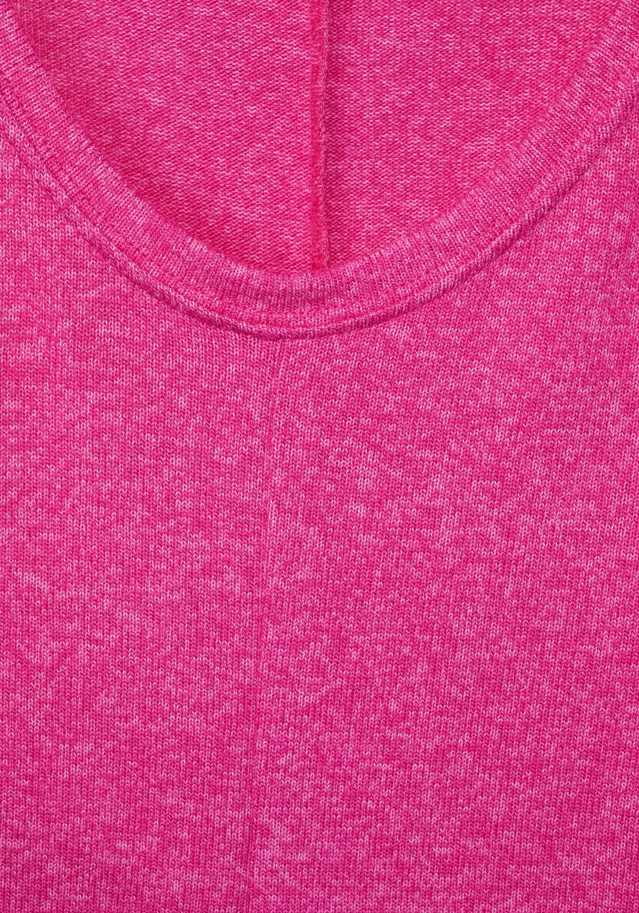 STREET ONE 3/4-Arm-Shirt Style Ellen in pink Melange-Optik lavish
