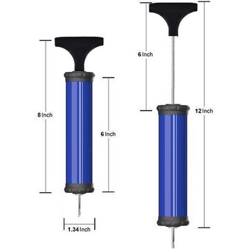Rnemitery Luftpumpe Ballpumpe mit 5 Ball Pumpe Nadeln 2 Düse und 1 Schlauch für ball, Tragbare Minipumpe