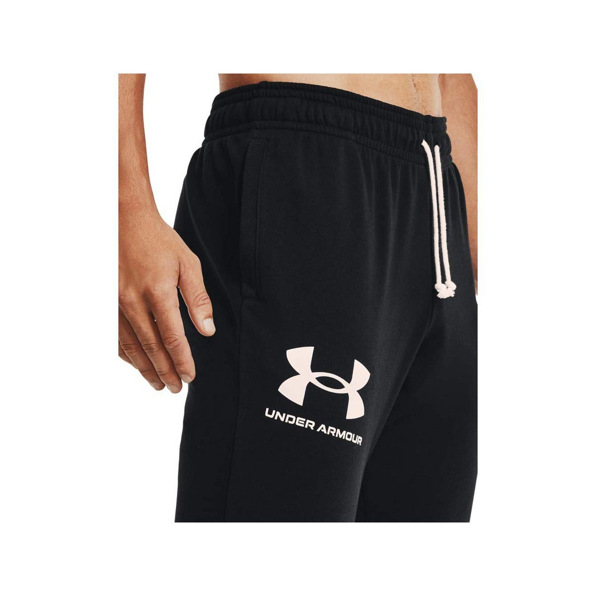 Under Armour® Shorts schwarz schwarz / (1-tlg) regular weiß