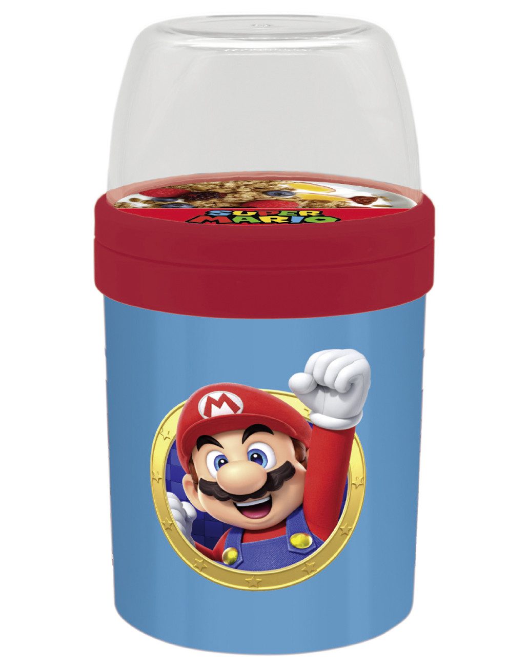 Geda Labels GmbH Lunchbox Super Mario Classic Dimension, PP und PS, (1-tlg), Blau, 575ml, nicht spülmaschinengeeignet