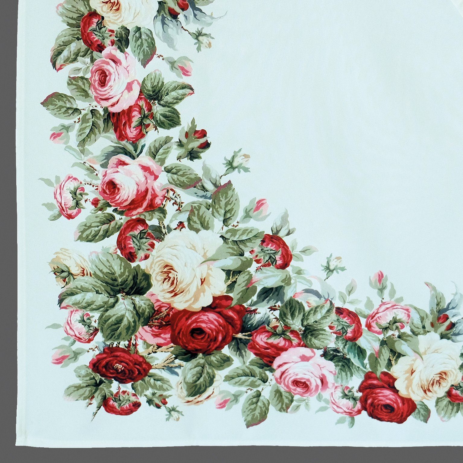 TextilDepot24 Tischdecke mit weiß bedruckt Druckmotiv, in Rosen