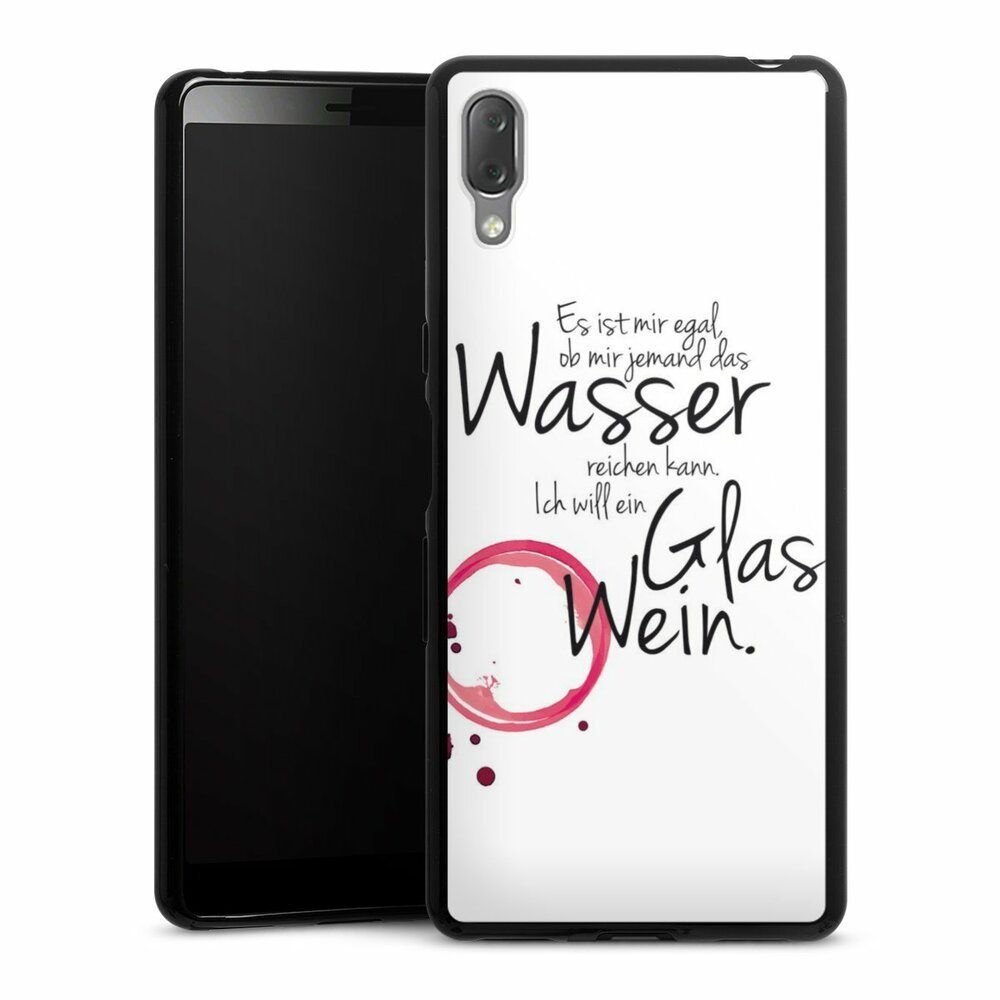DeinDesign Handyhülle Es ist Mir Egal, Silikon Hülle, Bumper Case, Handy Schutzhülle, Smartphone Cover Wein Sprüche Statement