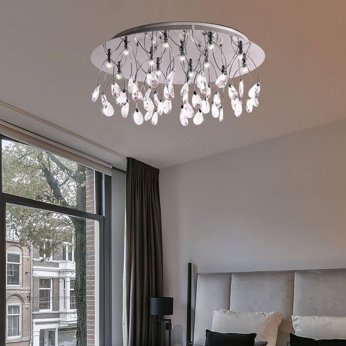 WOFI LED Deckenleuchte Deckenleuchte Deckenlampe Kristallleuchte Wohnzimmerlampe Esszimmer