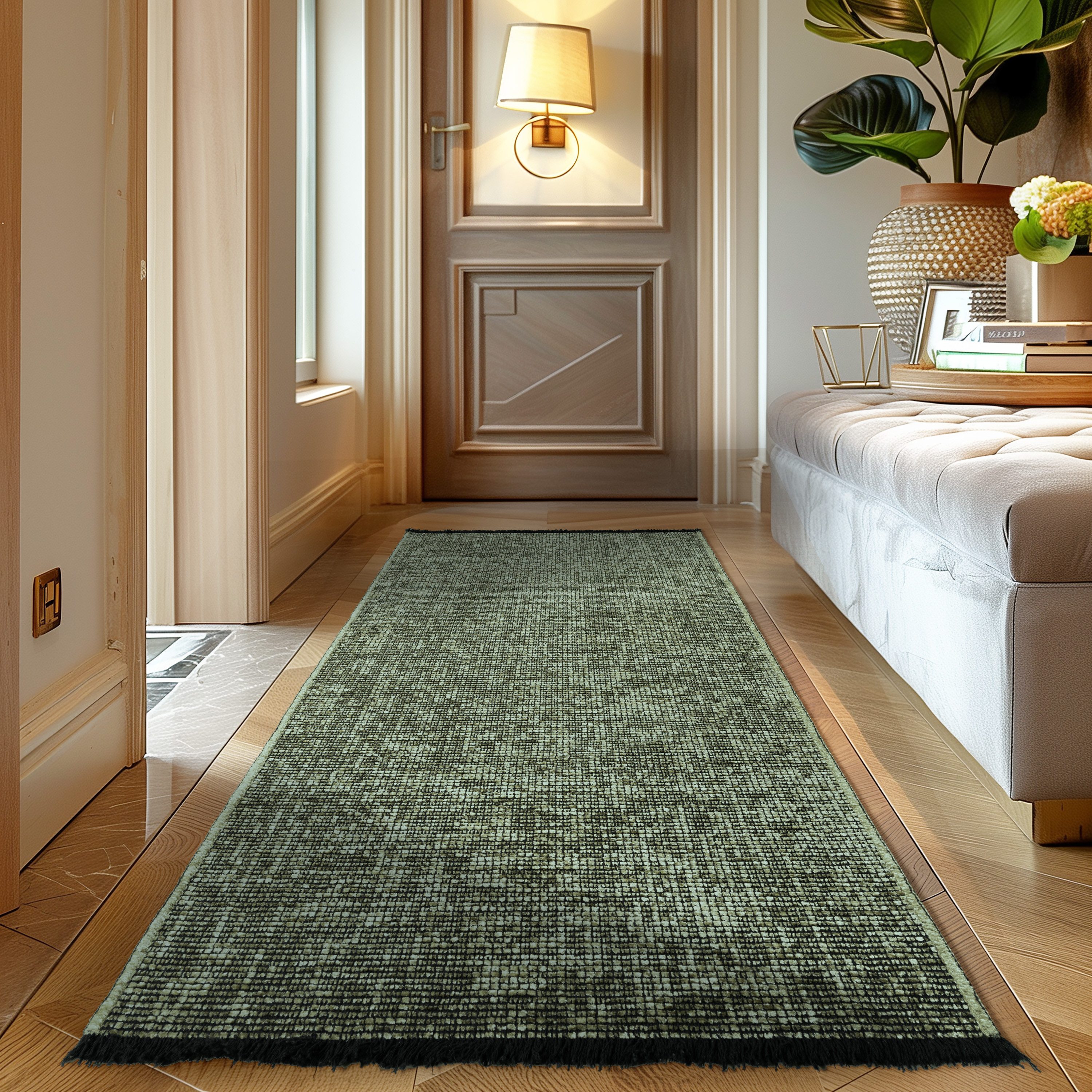 Carpettex Veloursteppich Boho Design, Läufer, Grün, Gr. Läufer