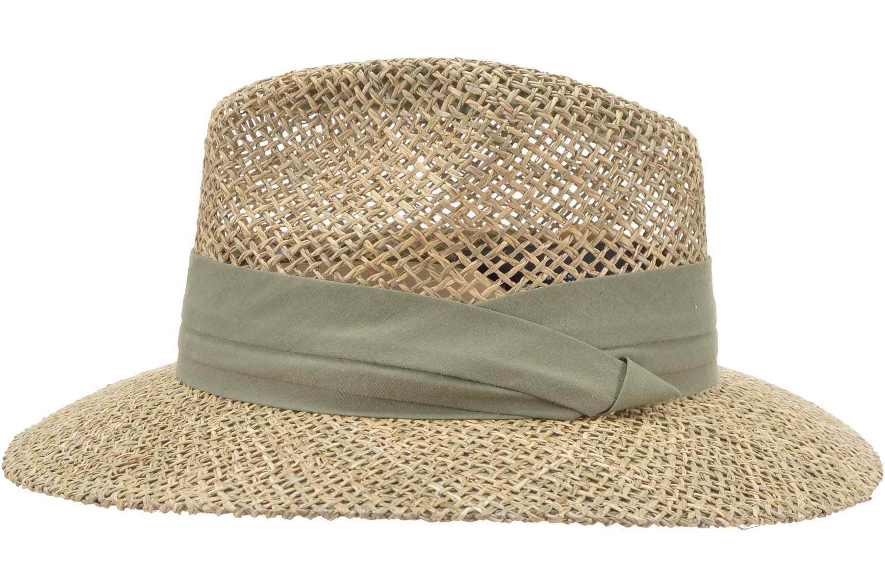Seeberger Strohhut Seegras Fedora 55097-0