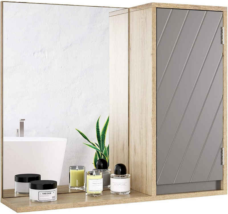 HOMECHO Spiegelschrank Schrank fürs Bad Badschrank Badspiegelschrank