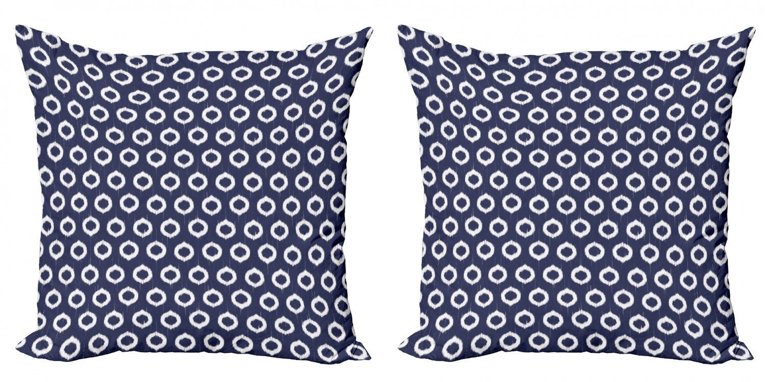 Kissenbezüge Modern Accent Doppelseitiger Digitaldruck, Abakuhaus (2 Stück), Navy blau Grunge Sketchy Entwurf