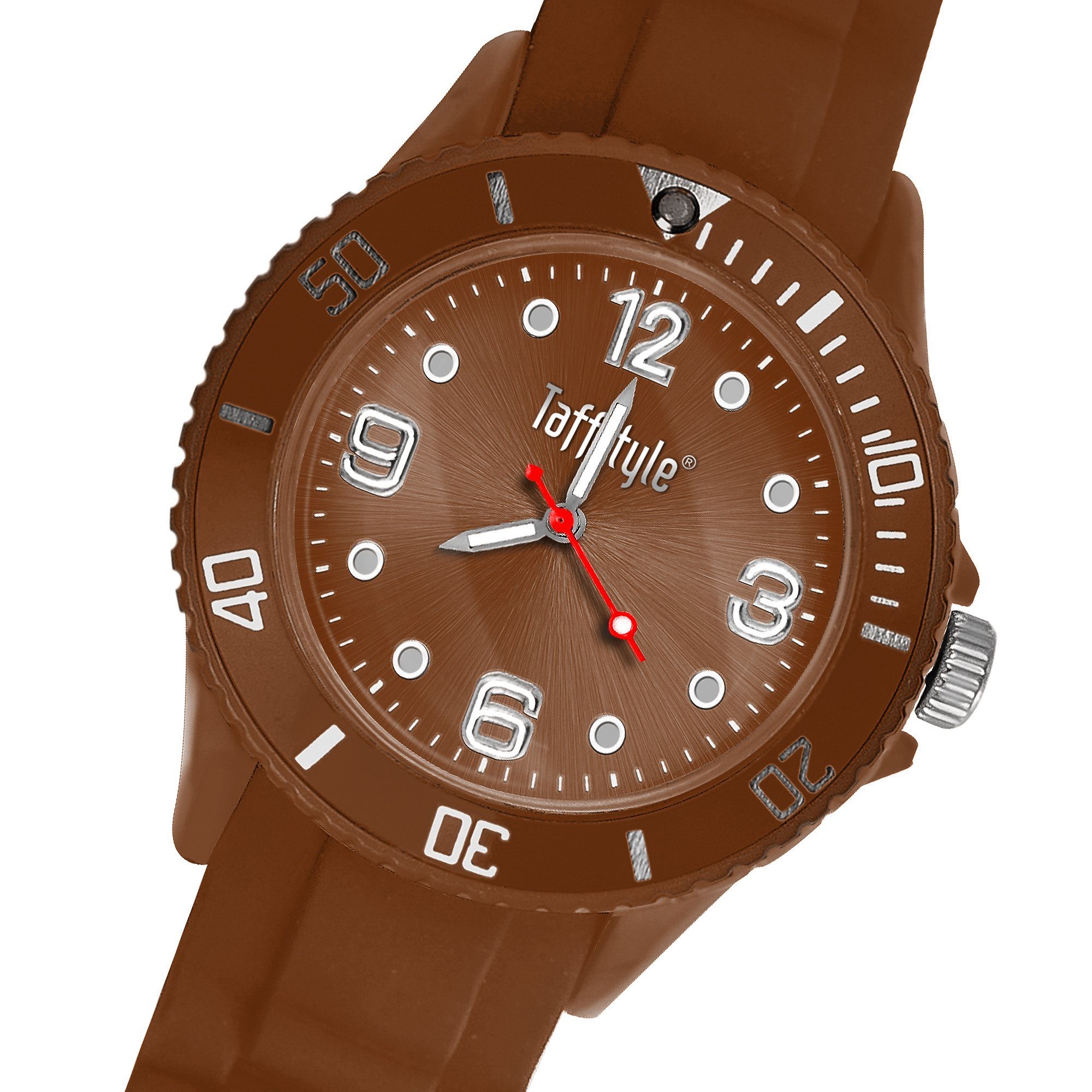 Taffstyle Quarzuhr Armbanduhr Silikon Analog Quarz Farbige Sport Uhr, Sportuhr Damenuhr Silikonuhr Kinderuhr Herrenuhr Bunt Gummi Armband – Bild 2 von 4