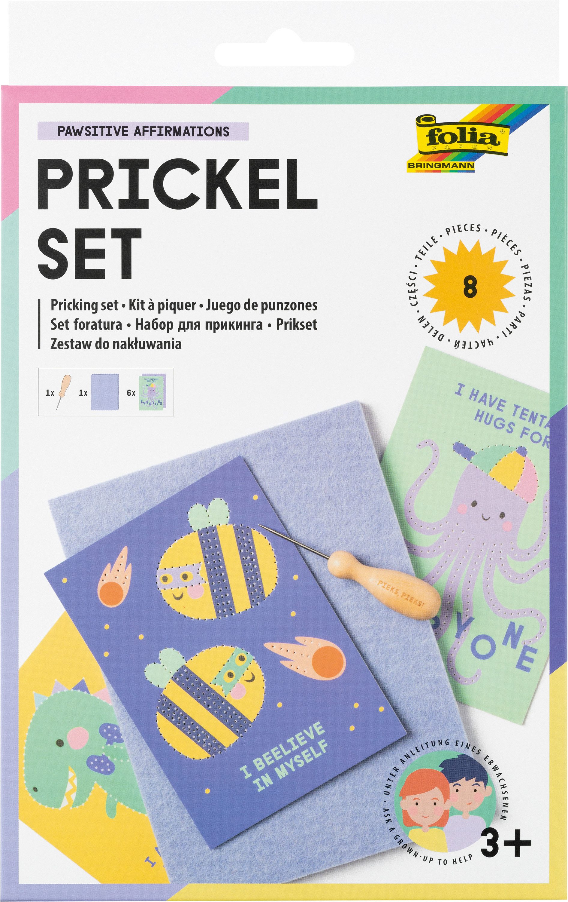 Folia Kreativset Prickel-Set, (8-tlg), 8 Teile