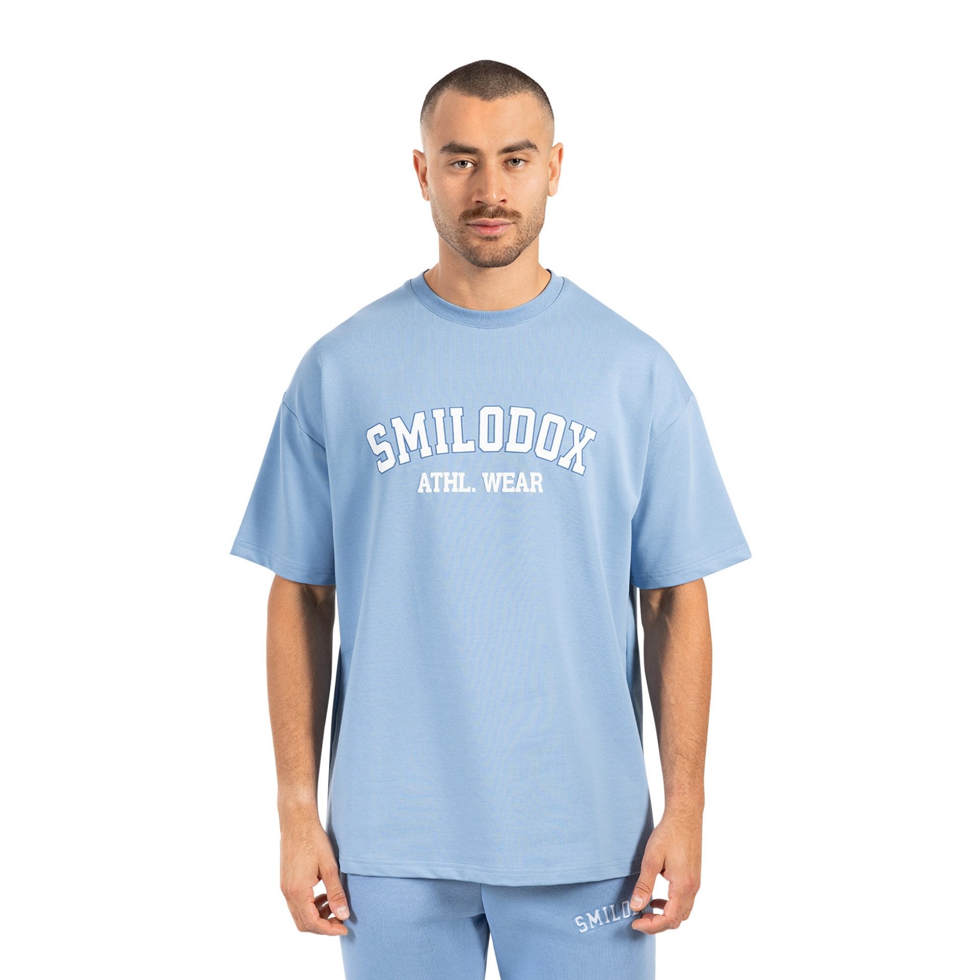Smilodox T-Shirt Kayson, Locker geschnittenes Oversize Shirt mit Retro Fron günstig online kaufen