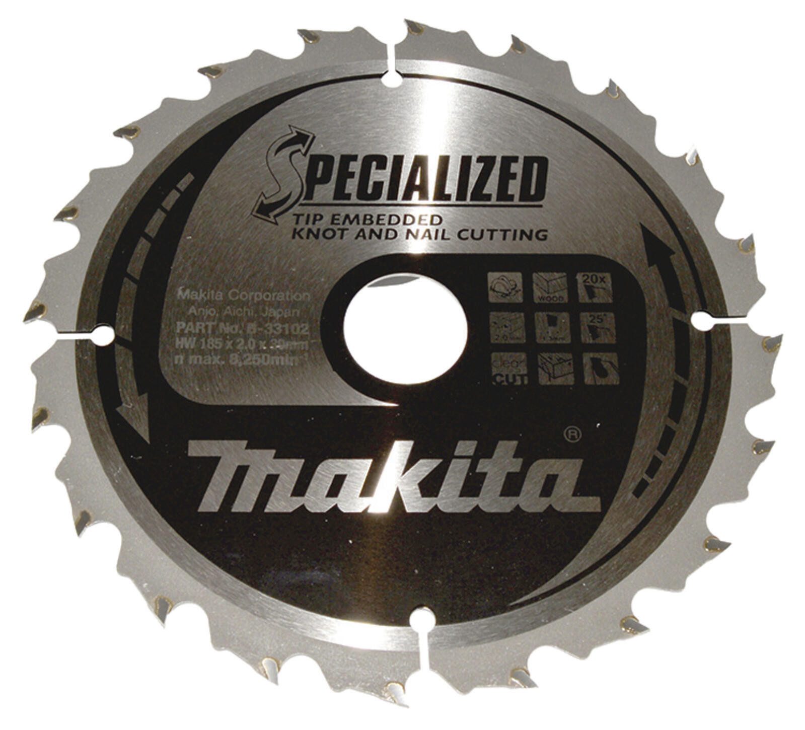 Sägeblatt makita SPECIAL Sägeb185x30x20Z