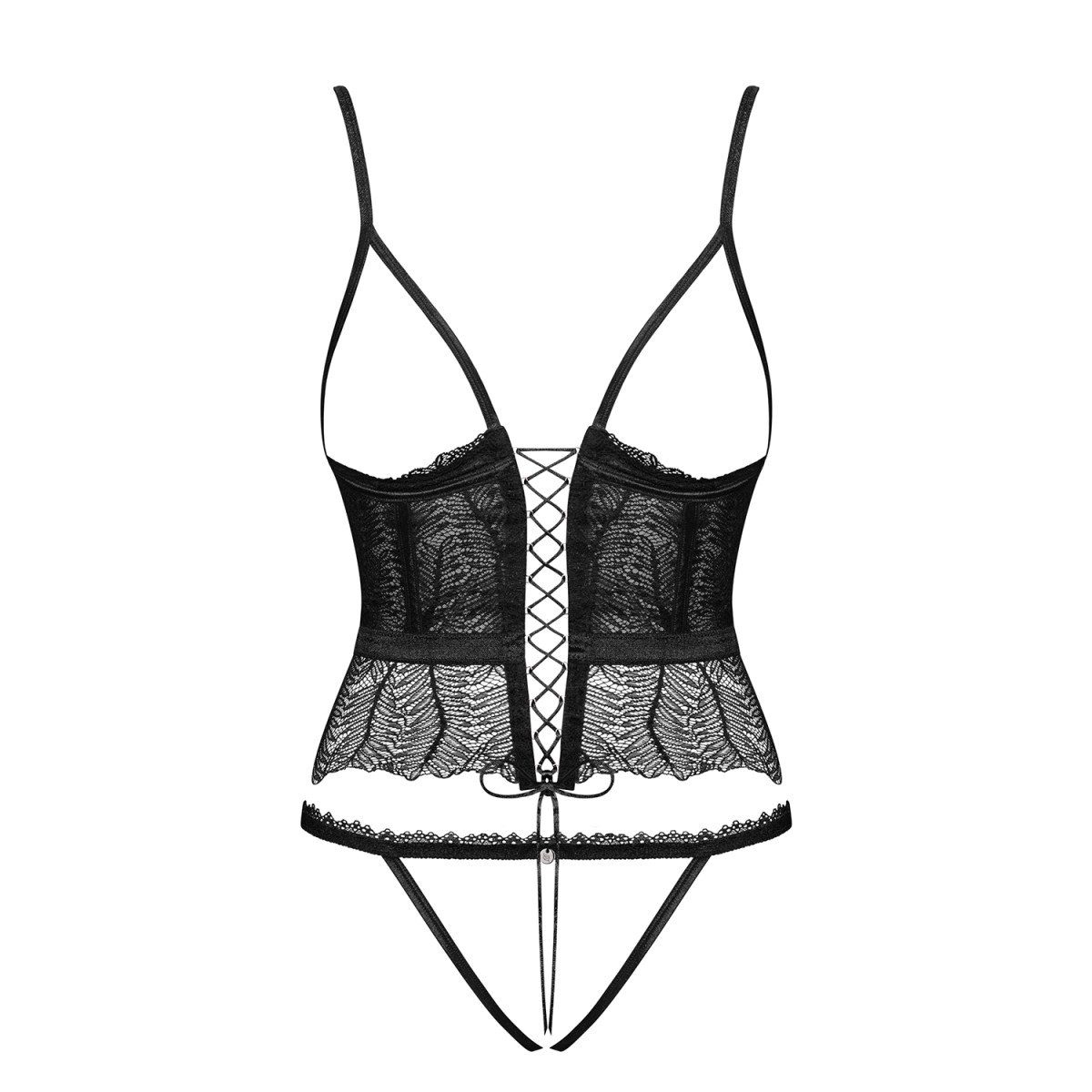 Corsage - (L/XL) black OB corset thong & Romanesa Obsessive