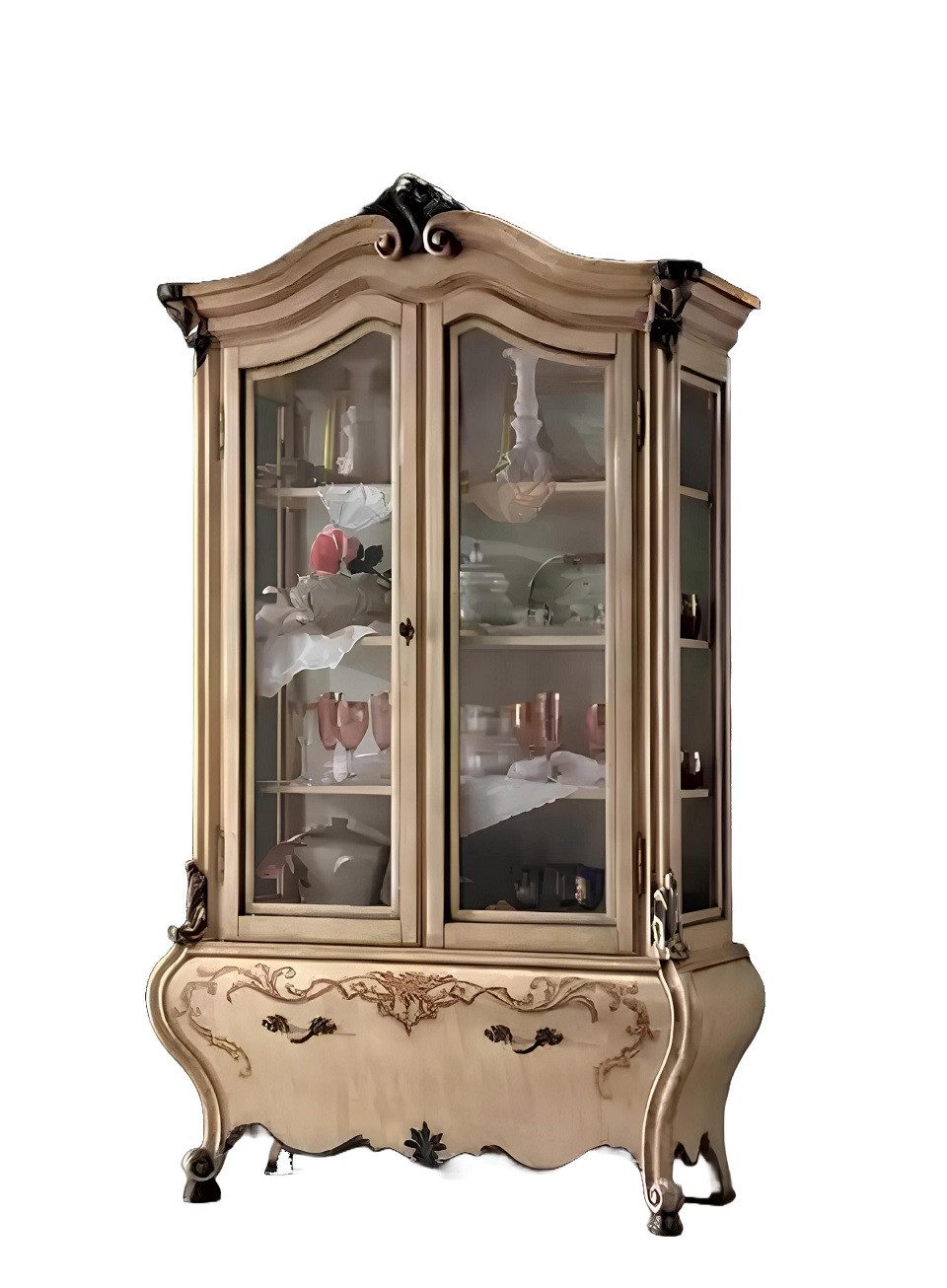 Xlmoebel Vitrine Italienisches Design-Regal aus hochwertigem Material in elegantem Stil (1-St., Vitrine) Hergestellt in Europa