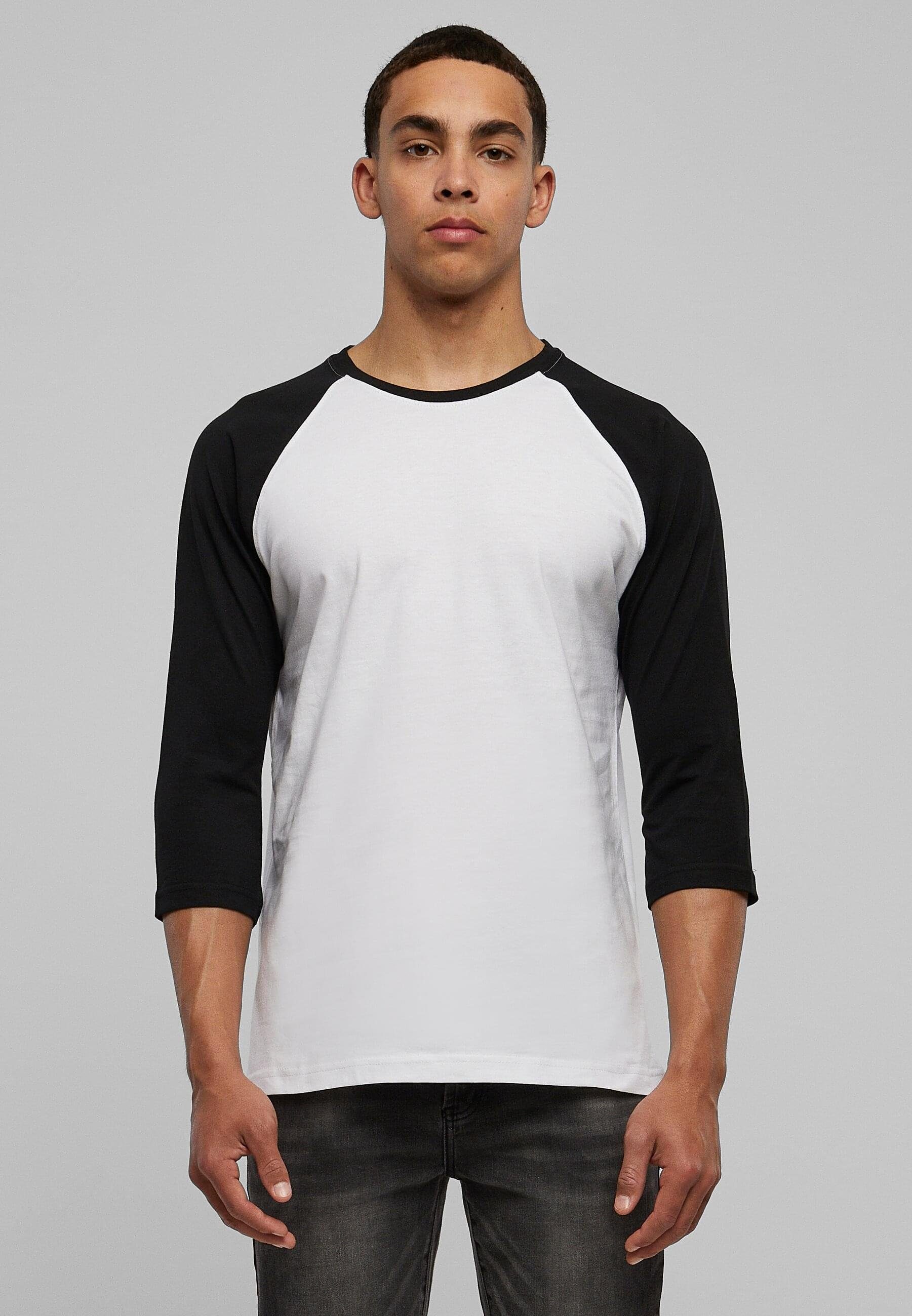 URBAN CLASSICS T-Shirt 3/4 Tee Herren Sleeve Contrast (1-tlg) Raglan white/black