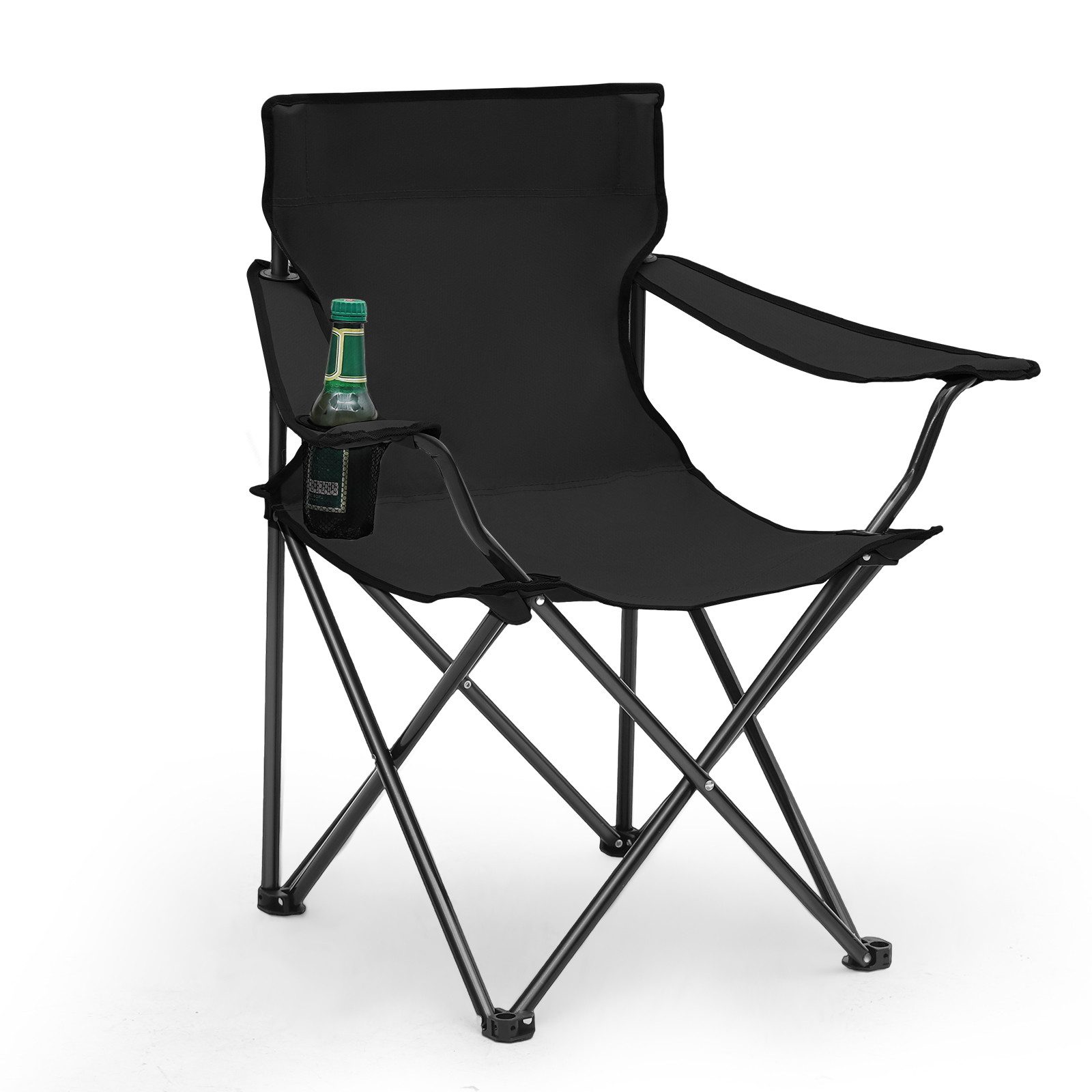 SUNULA Campingstuhl Faltbar Anglerstuhl Ultraleicht Faltstuhl Camping Klappstuhl (1 St), mit Getränkehalter, mit Tragetasche, bis max. 100 kg