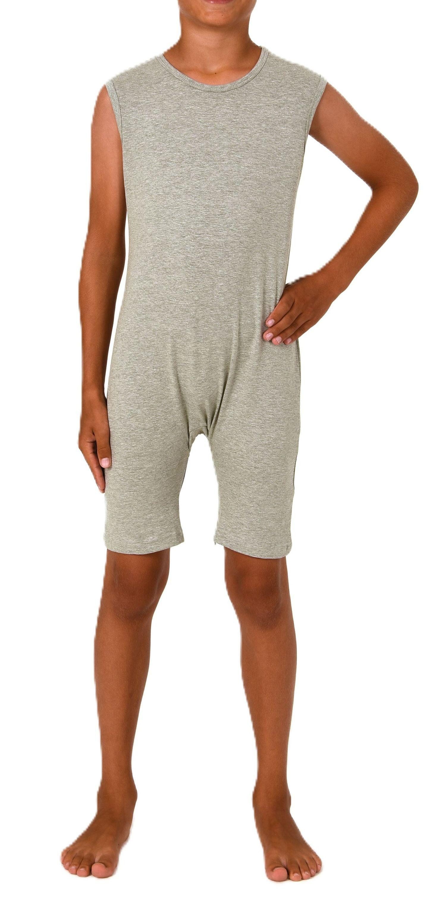 Normann Pyjama Kinder Pflegebody ohne Ärmel - UNISEX - mit Beinreißverschluss
