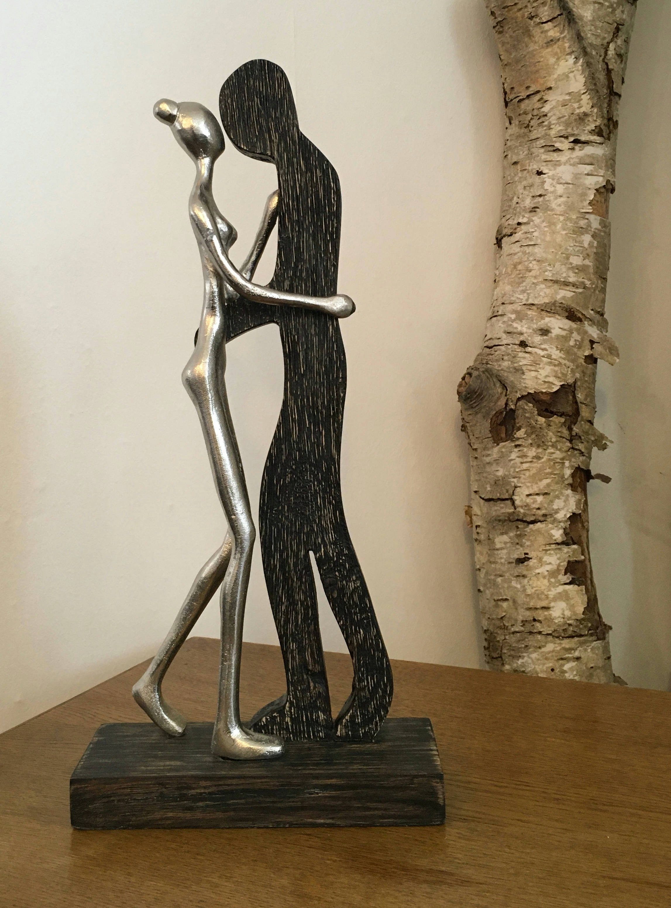Moritz Skulptur Skulptur Holz, Tischdeko, stehend Holzdeko Tänzer 41x7x19cm, Wanddeko, Dekoobjekt Fensterdeko