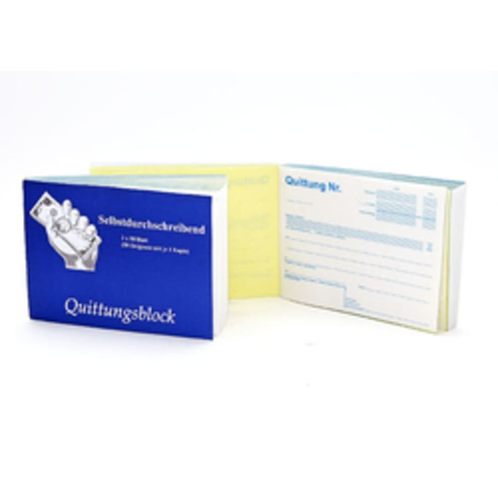HundB Notizblock Quittungsblock, selbstdurchschreibend, 2 x 50 Blatt, Din A6, Rechnungsblock Notizblock Durchschreibblock Schreibblock Belegblock