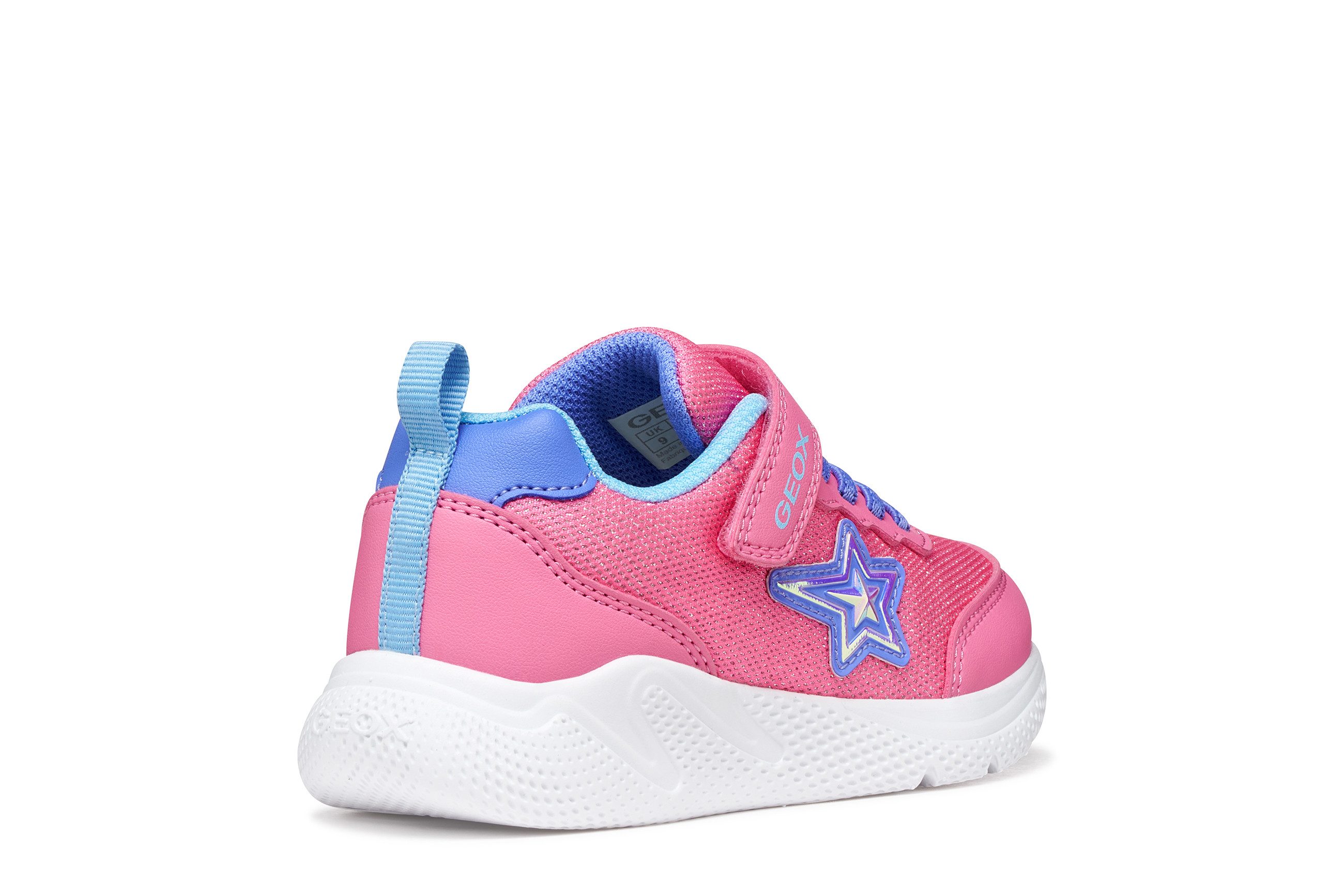 Geox J SPRINTYE GIRL Sneaker Slipper mit schönen Glitzerdetails, Größenschablone zum Download