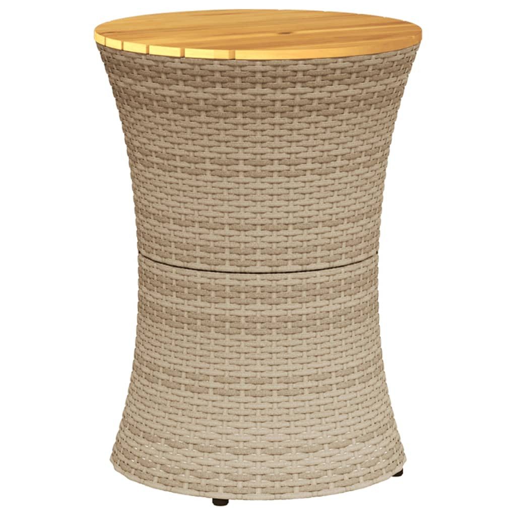vidaXL Gartentisch Garten-Beistelltisch Trommelform Beige Poly günstig online kaufen