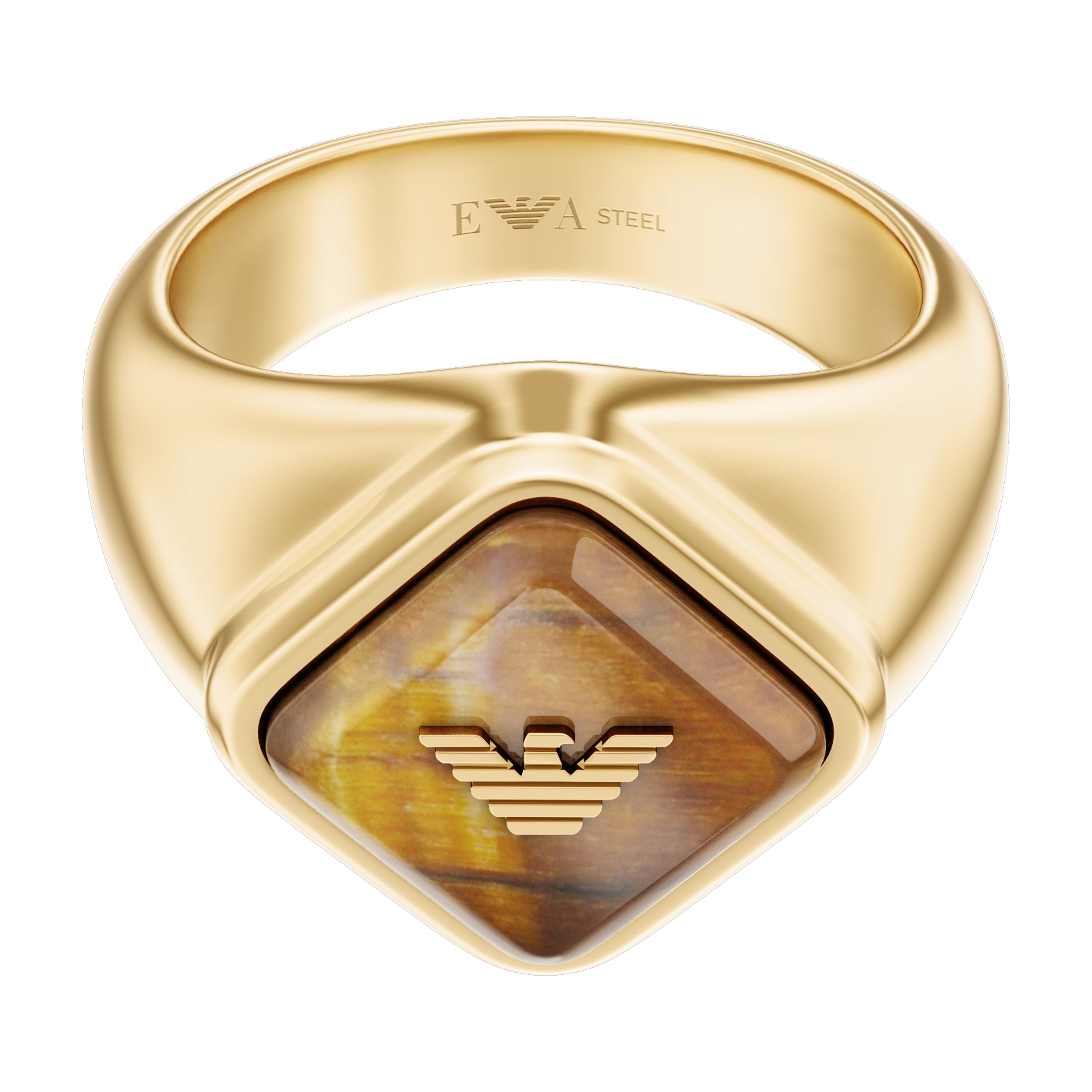Emporio Armani Siegelring, mit Tigerauge