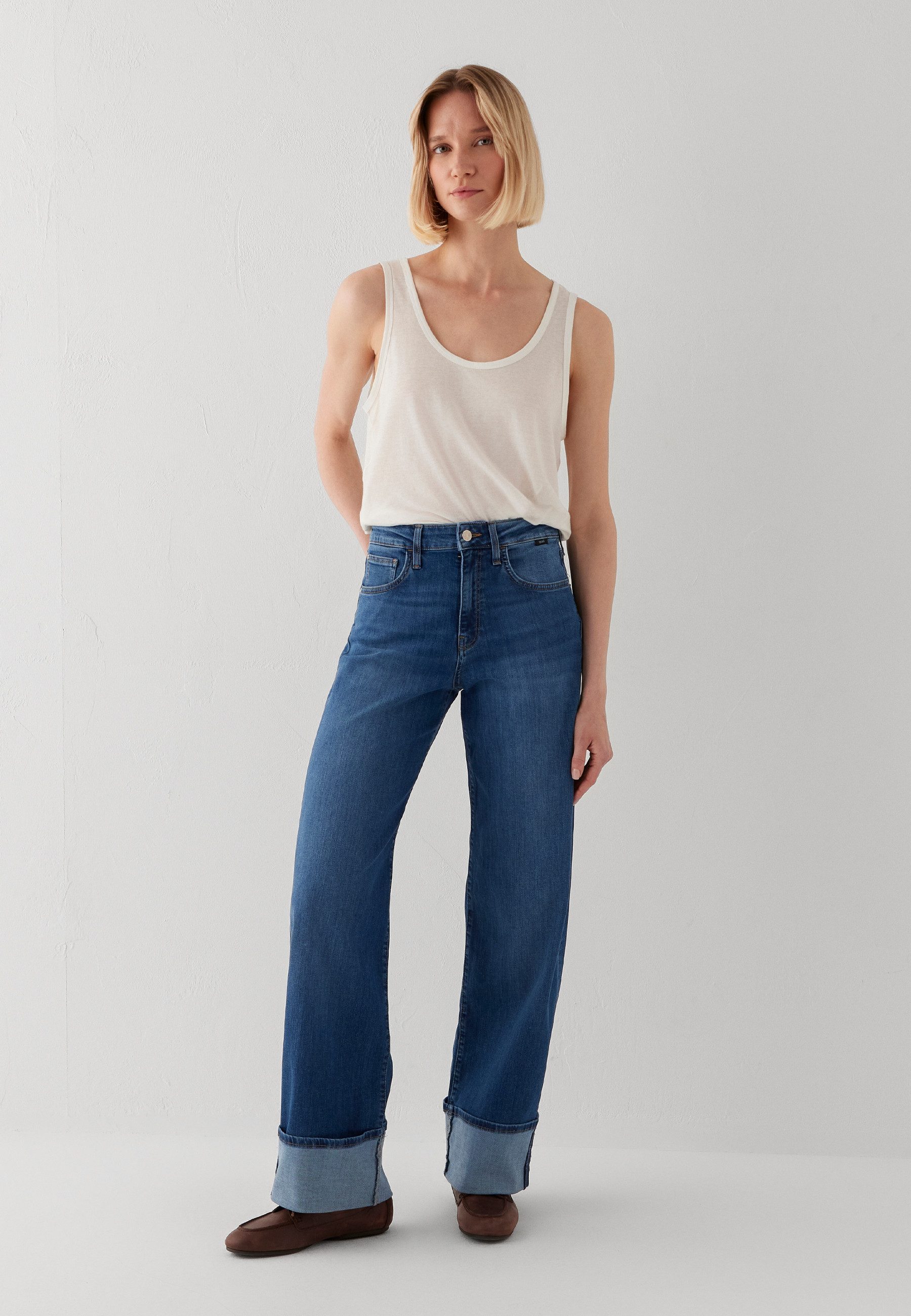 Mavi Weite Jeans SANDRA Cuffed Wide Leg