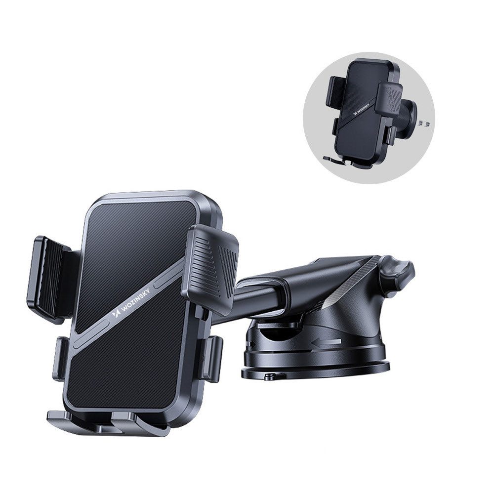 Wozinsky Handy-Halterung Smartphonehalterung Saugnapfhalter Lüftungsgitterhalter, (bis 7.0 Zoll, Spar-Set, 1-tlg., 4,7-7 Zoll drehbar, 3-in-1 Montage, 360° drehbar, Einhandbedienung)