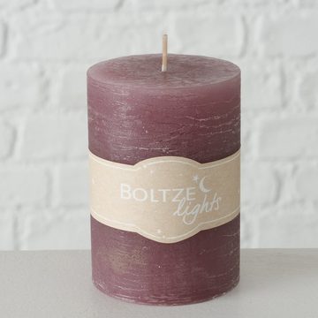 BOLTZE Tafelkerze (Packung, 3-tlg., Pack), 3er Set Stumpen Kerzenset Boltze light in ROT toller Vintag