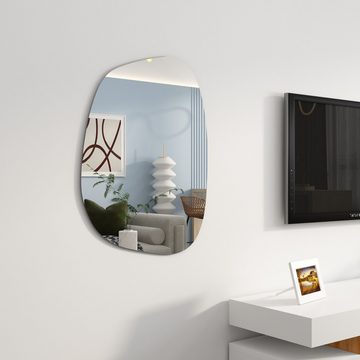 Albatros International Spiegel Albatros Designerspiegel Asymmetrisch (60 x 45cm), Wandspiegel Türspiegel, moderne Form Groß Asymmetrischer rahmenlos